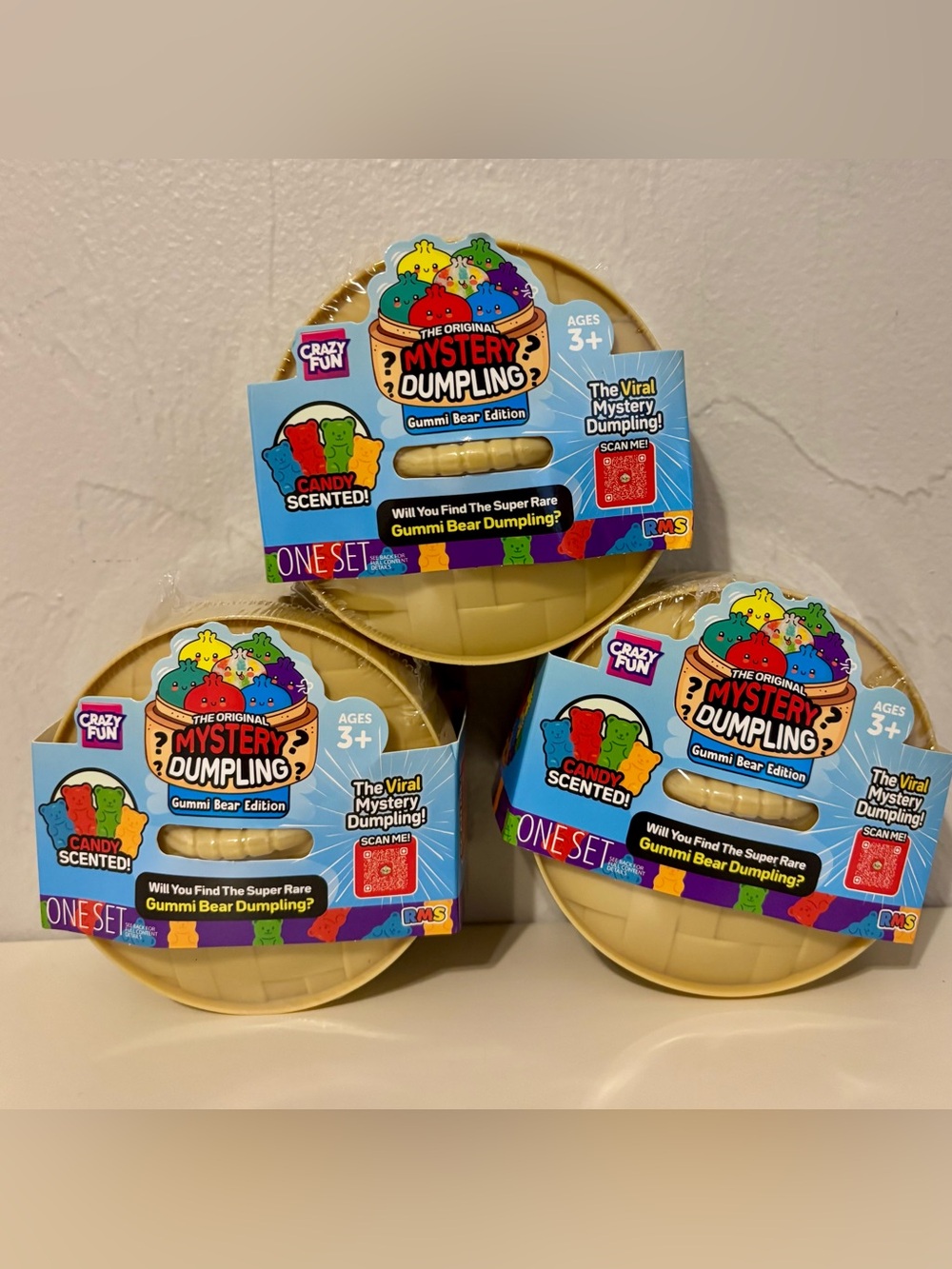 3x RMS Crazy Fun The Original Mystery Dumpling Gummi Bear Edition